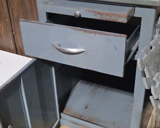 Vintage Metal Machinist Cabinet second image