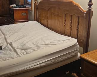 Oak Panel Bed Frame and Mattress Set second image