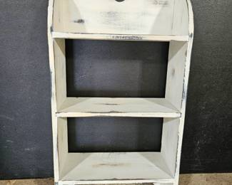 White Wooden Heart Cutout Shelf