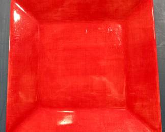 Red Square Ceramic Plate