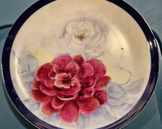 Handpainted Floral Plate