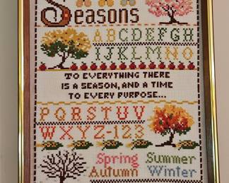 Seasons Cross Stitch Sampler