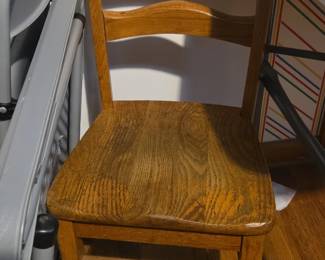 Vintage Oak Childs School Chair