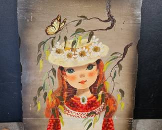 Big Eyed Girl Painting by Lola Cabot