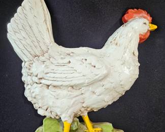 Homco White Hen Wall Decor