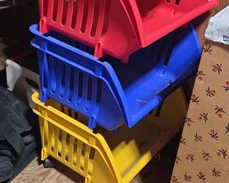 Tier Rolling Toy Organizer Bins