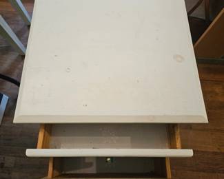 White ThreeDrawer Nightstand with Star Pulls second image