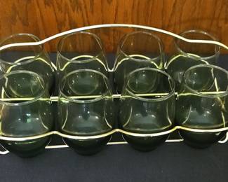 Libbey Tempo Green Glasses Set
