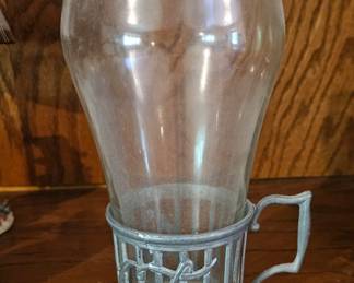 CocaCola Glass Tumbler with Pewter Holder second image