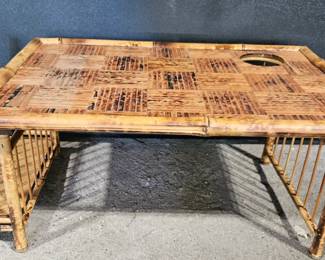 Vintage Tortoise Bamboo Breakfast Tray