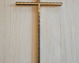 Hammered Brass Wall Cross