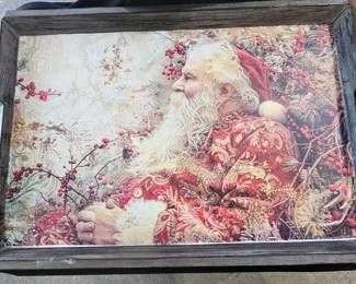 Woodland Santa Decorative Tray