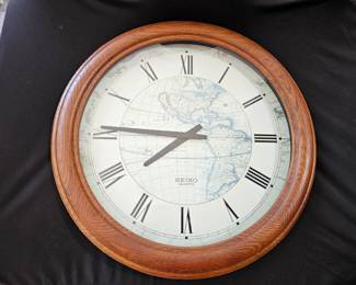 Seiko World Map Wall Clock
