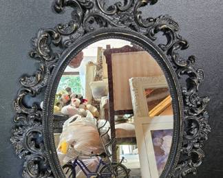 Ornate Oval Wall Mirror