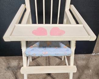 Wooden Doll High Chair