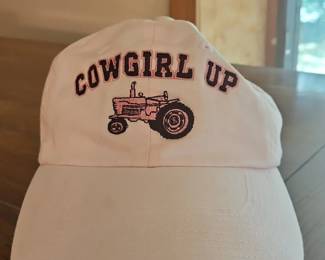 Pink Tractor Cowgirl Cap