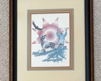 American Western Indian Scene Paul Goble Print