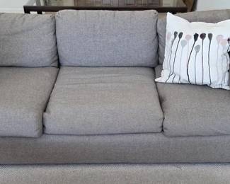 Custom Gray Tweed Sofa By Directional