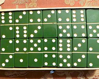 Green Bakelite Dominos
