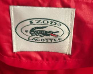 Vintage Izod Lacoste Red Pullover Windbreaker Anorak