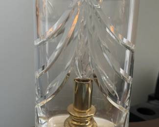 Waterford Crystal Lamp with Brass Base