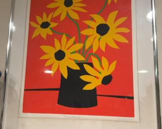 (22”x18”) Signed Limited Edition “Yellow Daisies” Print – 28/40 – Framed