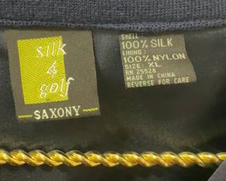 (XL)Silk & Golf Saxony Navy Blue Bomber Jacket