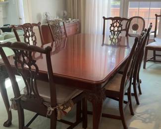 Mahogany Dining Set with 8 chairs