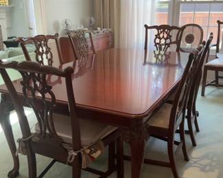 Mahogany Dining Set with 8 chairs