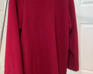 Burberry London Red Wool Coat