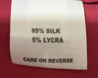 St. John Collection Silk Satin Pintuck Blouse (Size 6)