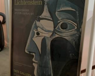 Vintage 1974 Tate Gallery Exhibition Poster - Picasso to Lichtenstein