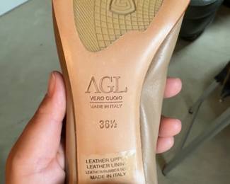 AGL Attilio Giusti Leombruni Snakeskin Cap Toe Horsebit Flats