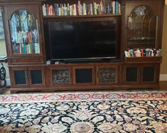 Entertainment center includes TV