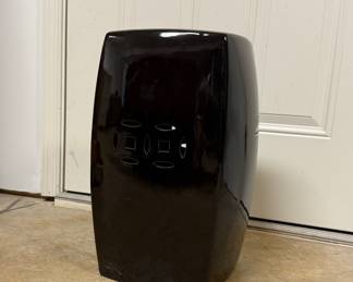 Black Ceramic Garden Stool