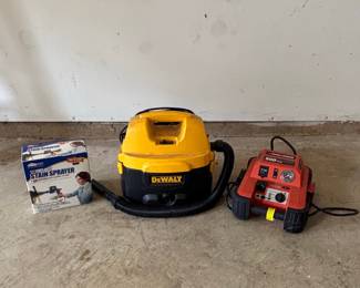 DeWalt Wet/Dry Vacuum and Black & Decker Jump Starter