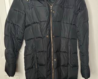 Lands End Down Puffer Coat with Faux Fur Trim