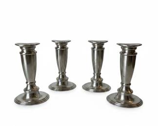 Silver-Plated Taper Candlesticks