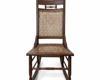 Victorian Cane Seat and Back Rocking Chair
