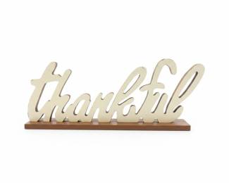 Thankful Script Word Sign