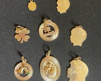 14k Gold Vintage Charms