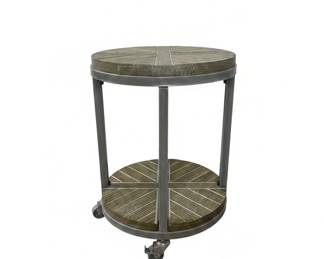 Urban Style Round Side Table with Casters
