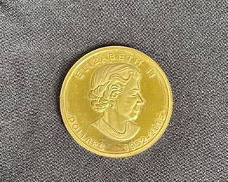 Canadian .999 Gold 1 Oz Maple Leaf Coin