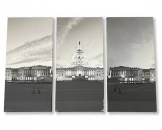 United States Capitol Building Triptych Canvas Print