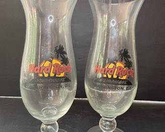 Hard Rock Cafe Hurricane Glasses Washington D.C.