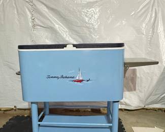 Tommy Bahama Rolling Cooler Cart