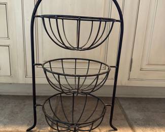 Mikasa Monroe Black Metal 2-Tier Basket