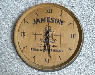 Jameson Irish Whiskey Barrel End Clock