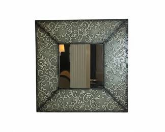 Ornate Scrollwork Metal Wall Mirror