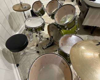 PDP by DW Drum Set Electric Green Sparkle